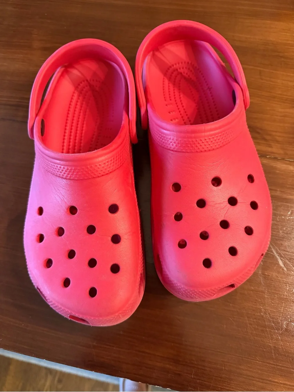 CROCS Kids red Classic Clog Sandals